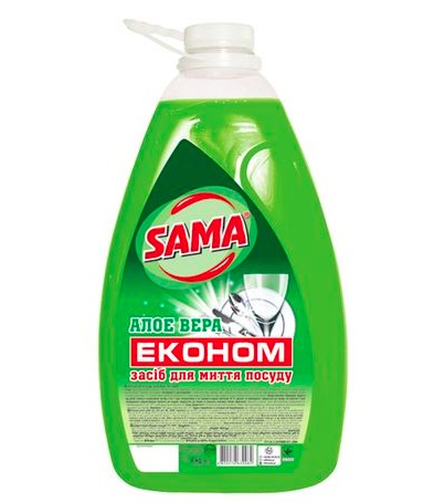 Sama засіб д/миття посуду 4000г Алое Вера